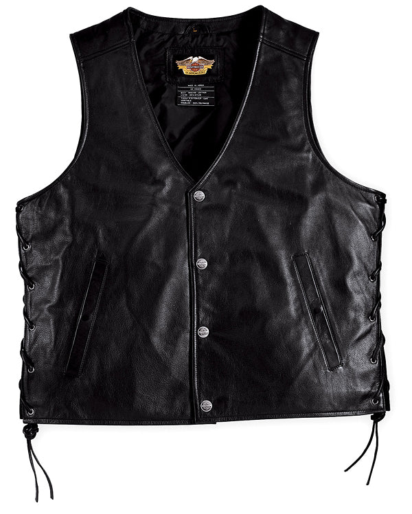 ベスト HARLEY DAVIDSON PATHWAY LEATHER VEST M Harley-Davidson® Men's Pathway Leather Vest Medium Only