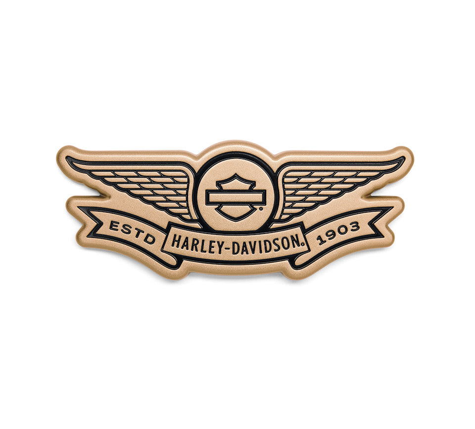 Gold Winged Bar & Shield Decorative Medallion