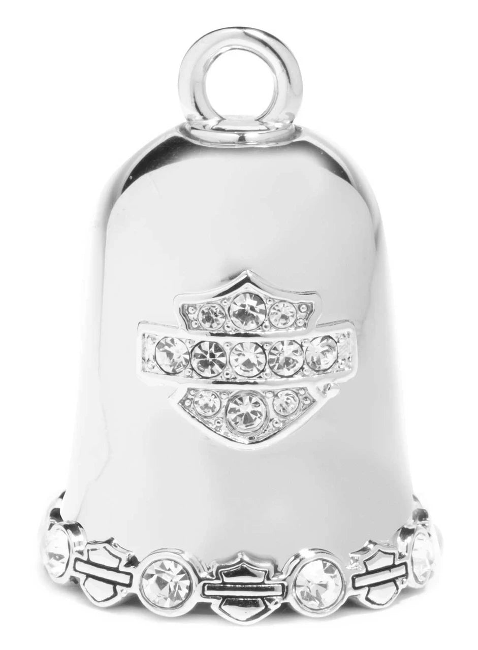 Harley-Davidson® Bling Bar & Shield Logo Edge Detail Ride Bell, Silver Finish