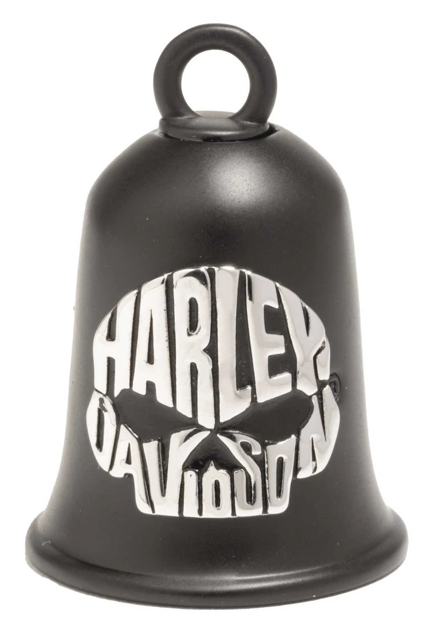 Harley-Davidson® Willie G Skull Script Contrast Ride Bell, Black Finish