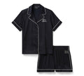 Women's Satin Short Set - Harley Black
