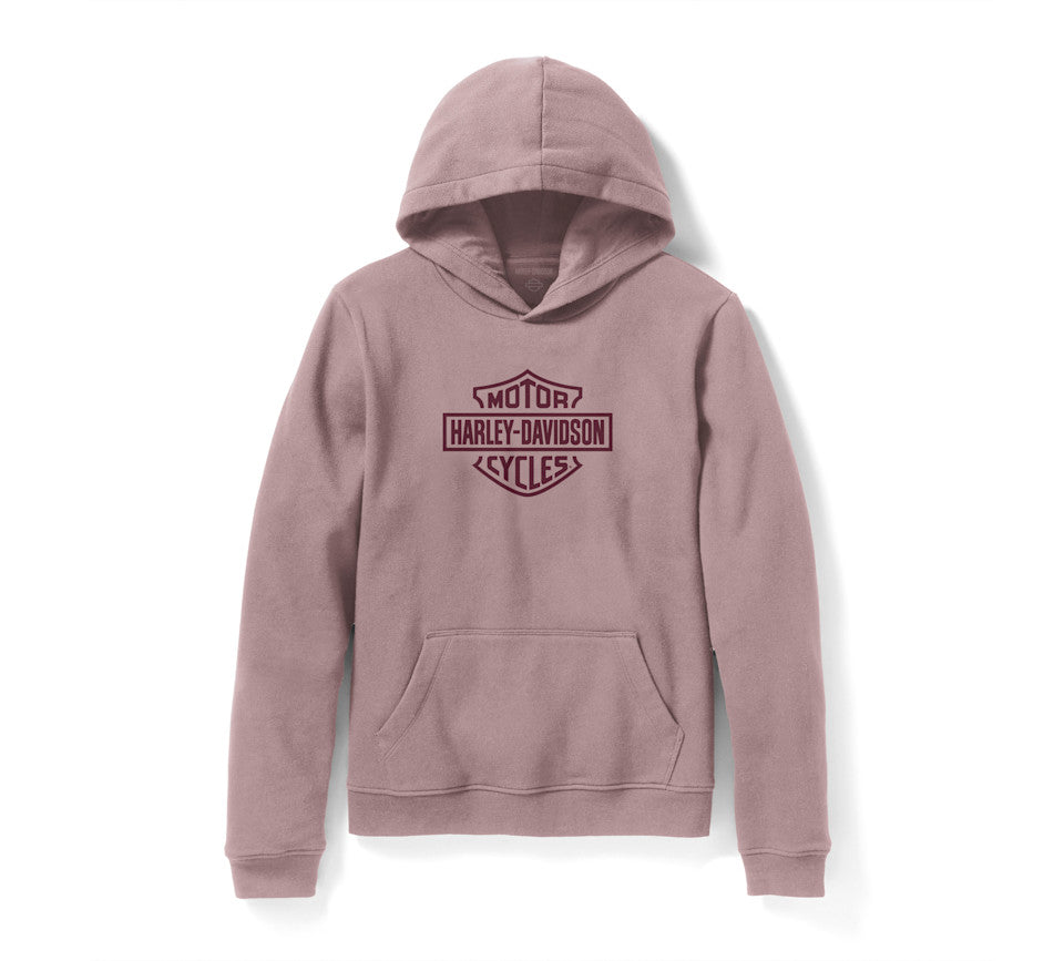 Women's H-D Standard Bar & Shield Pullover Hoodie - Dusty Mauve