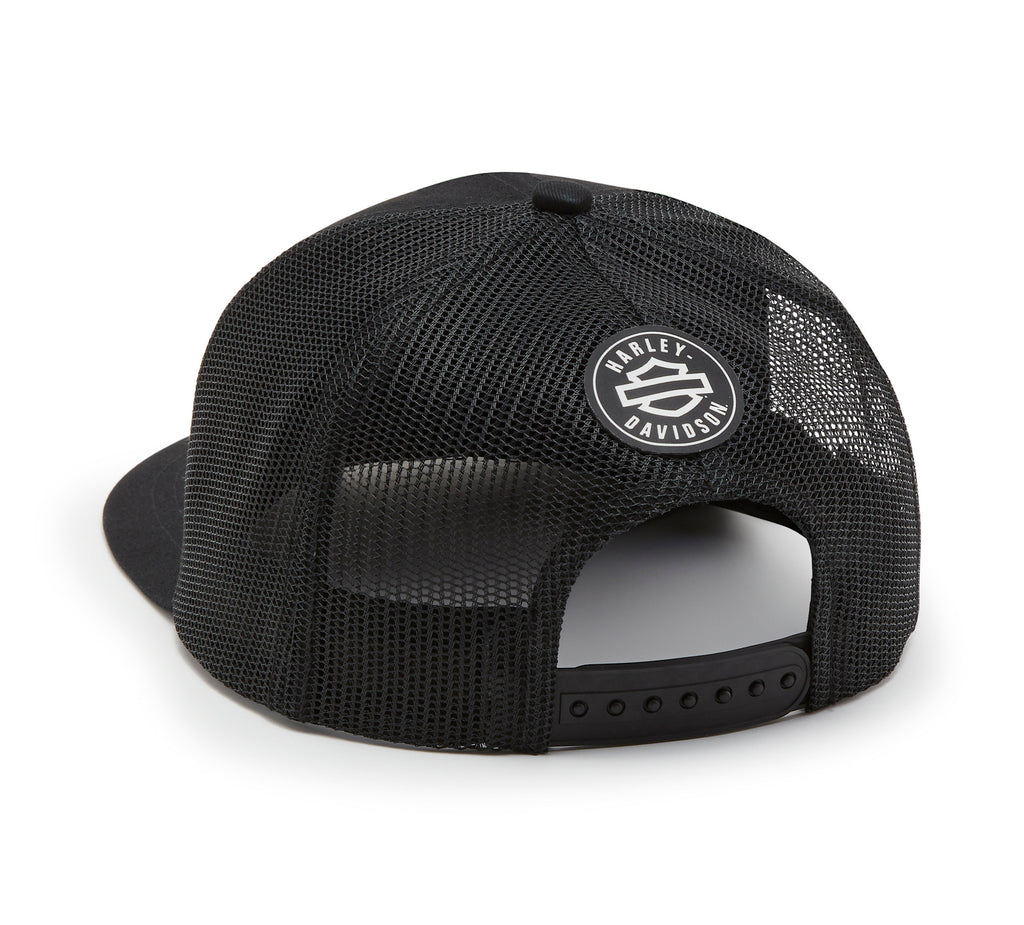 Men's Logo Colorblock Adjustable Trucker Cap - Harley Black