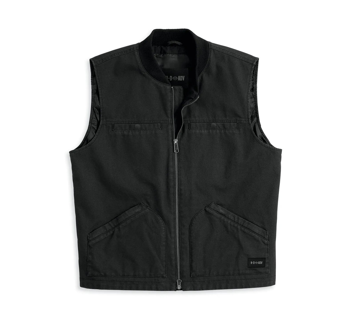 Harley-Davidson Mens Scenic Adventure Canvas Vest - Black -