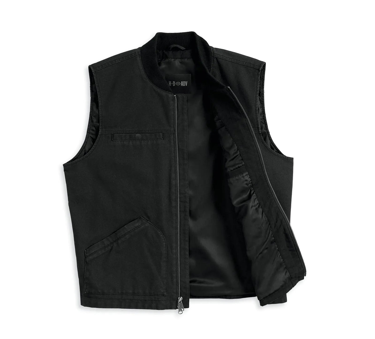Harley-Davidson Mens Scenic Adventure Canvas Vest - Black -