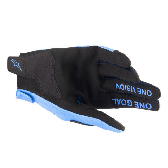 YOUTH ALPINESTARS RADAR GLOVES-  LIGHT BLUE BLACK