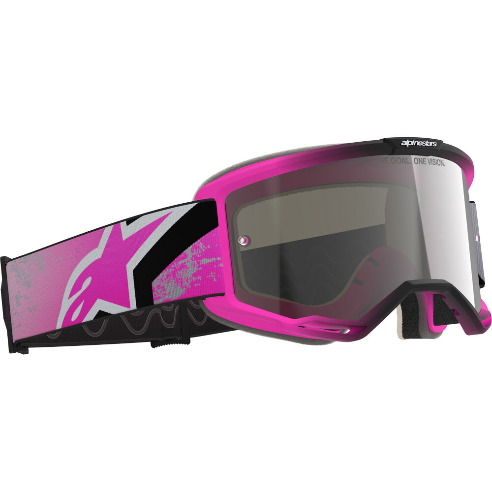 Alpinestars Vision 5 Lahnd Iron Fluro Pink Silver Mirror Goggles