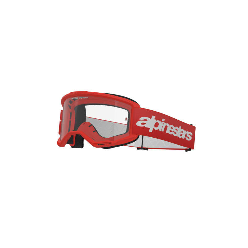 Alpinestars Vision 3 Wordmark Goggle - Red/ Clear Lens