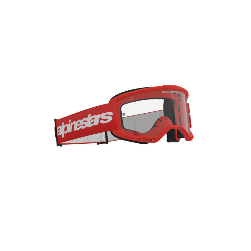 Alpinestars Vision 3 Wordmark Goggle - Red/ Clear Lens
