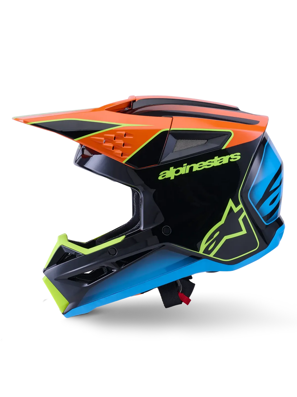 Alpinestars SM-3 Fray MX Helmet - Black/Orange/Fluro Yellow/Gloss