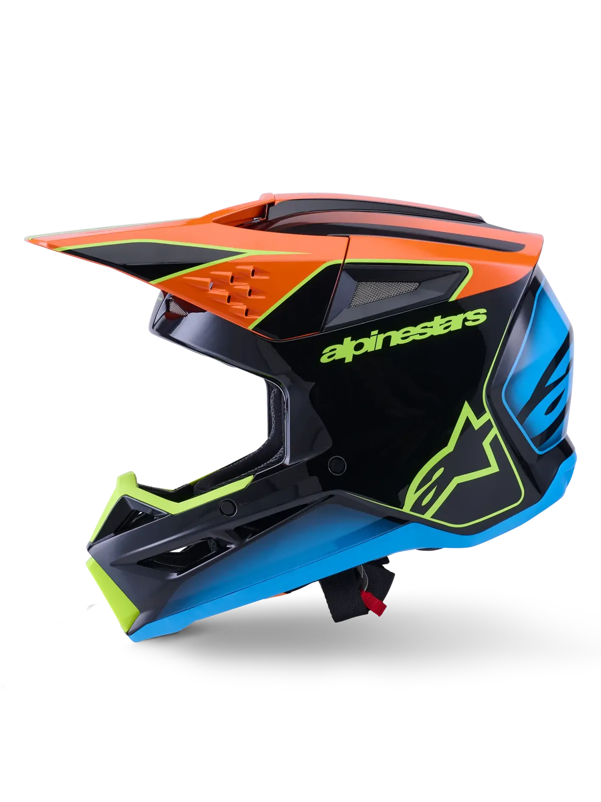 Alpinestars SM-3 Fray MX Helmet - Black/Orange/Fluro Yellow/Gloss