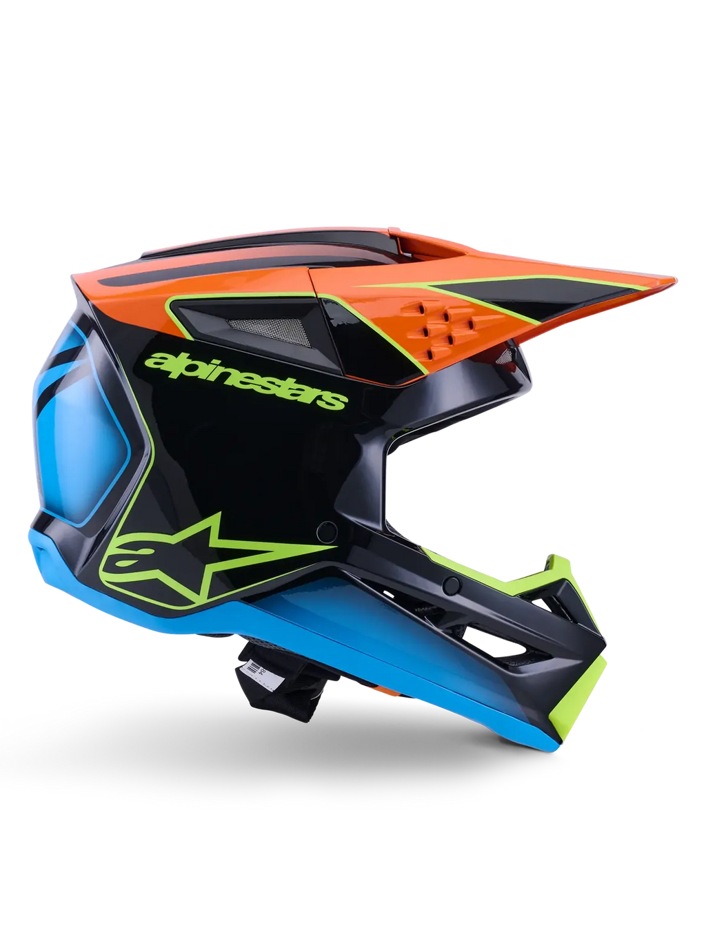Alpinestars SM-3 Fray MX Helmet - Black/Orange/Fluro Yellow/Gloss