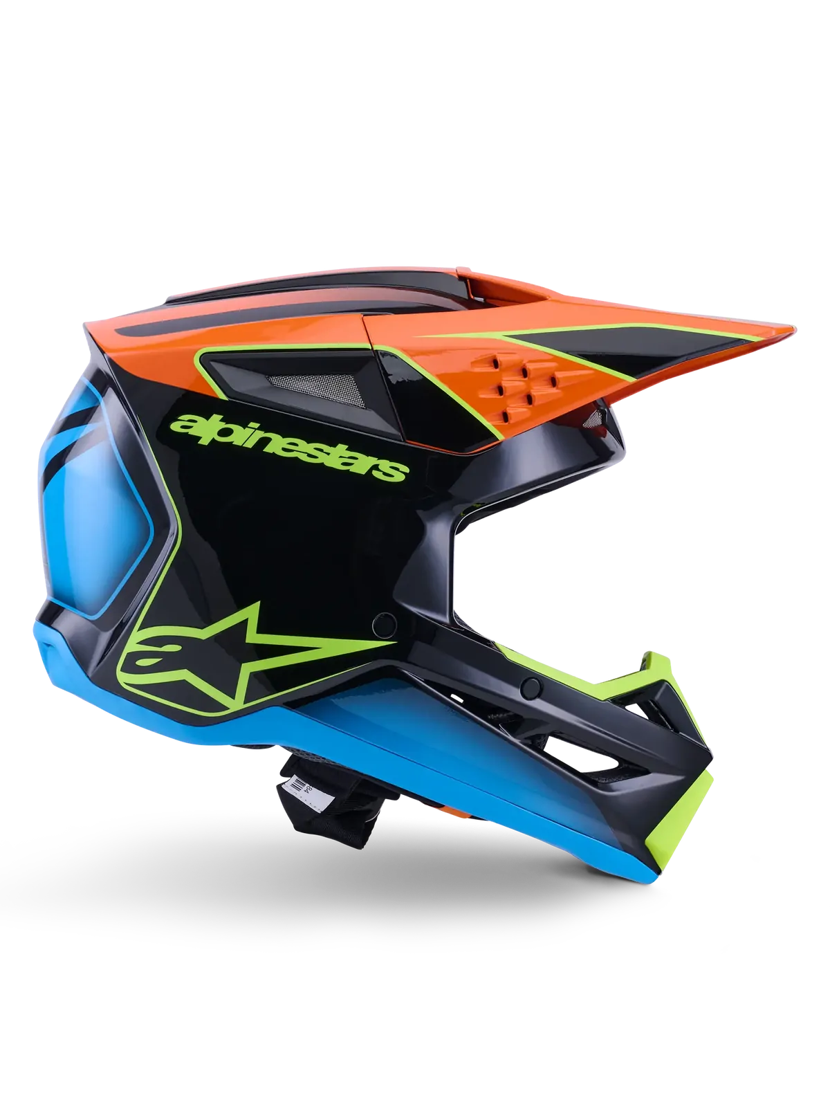 Alpinestars SM-3 Fray MX Helmet - Black/Orange/Fluro Yellow/Gloss