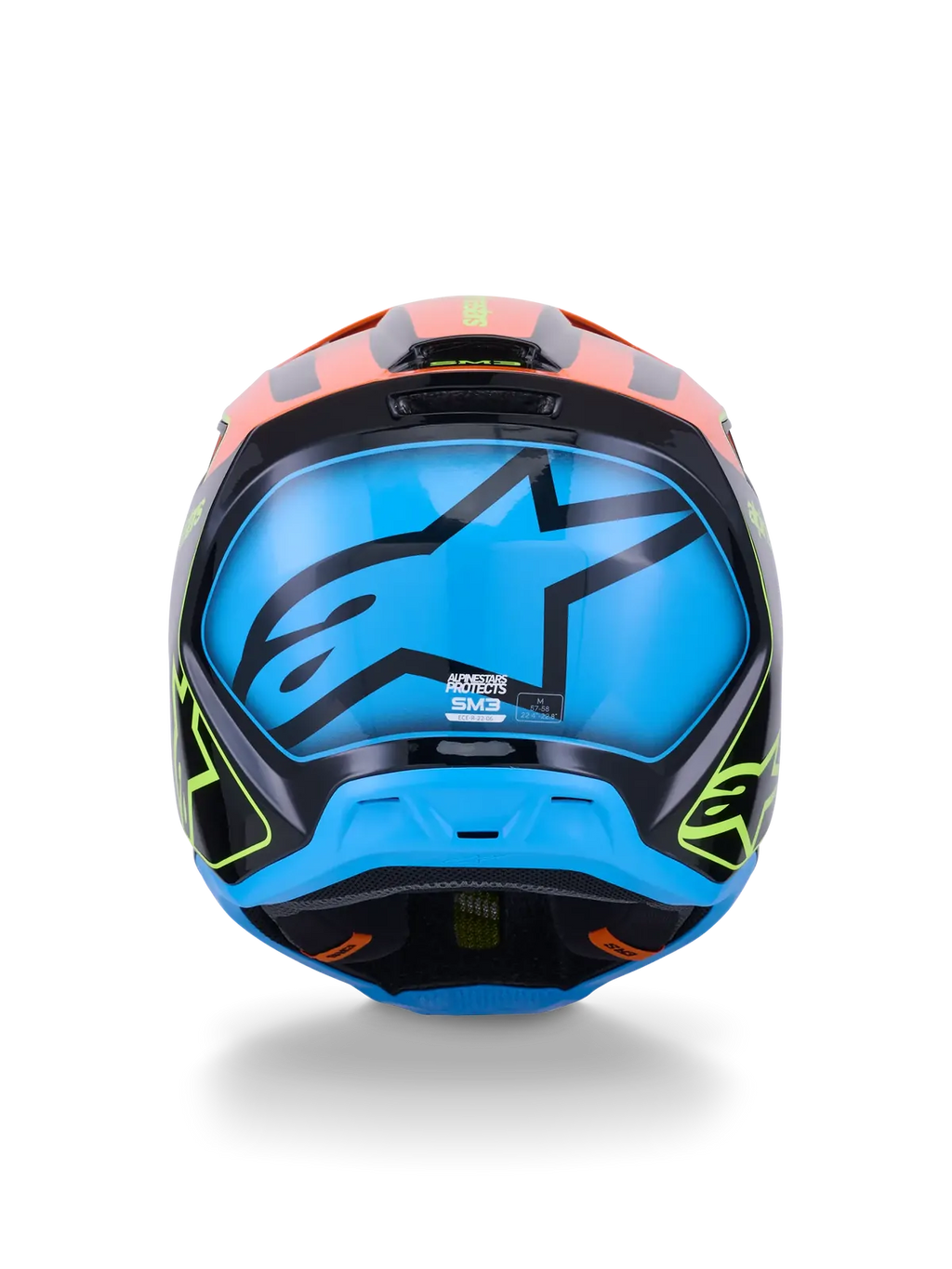 Alpinestars SM-3 Fray MX Helmet - Black/Orange/Fluro Yellow/Gloss