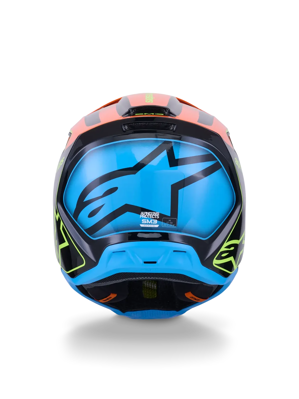 Alpinestars SM-3 Fray MX Helmet - Black/Orange/Fluro Yellow/Gloss