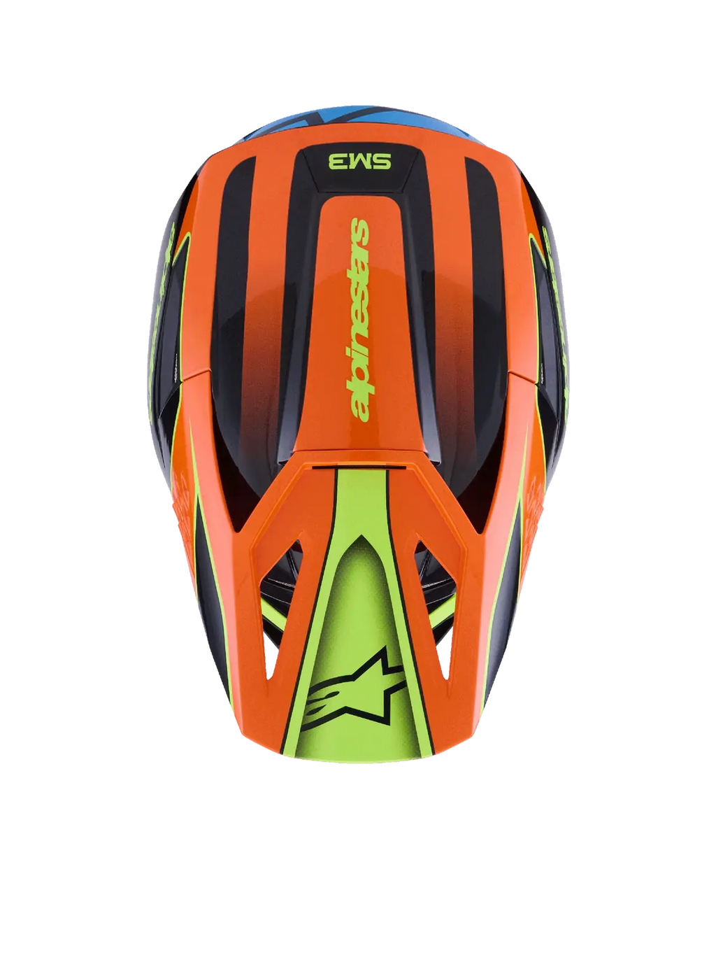 Alpinestars SM-3 Fray MX Helmet - Black/Orange/Fluro Yellow/Gloss