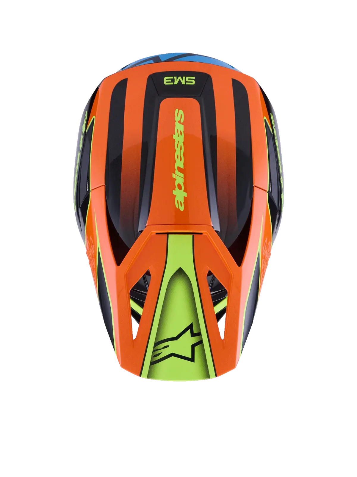 Alpinestars SM-3 Fray MX Helmet - Black/Orange/Fluro Yellow/Gloss