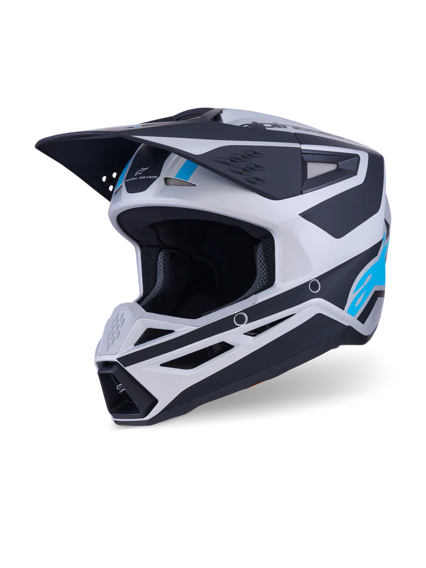 Alpinestars SM3 Heat Helmet -  Silver/Blue/Matte Black