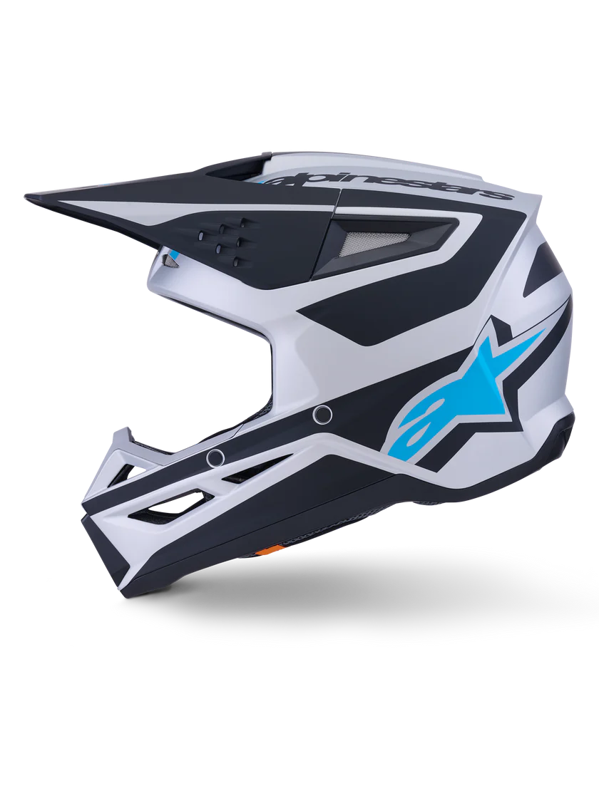 Alpinestars SM3 Heat Helmet -  Silver/Blue/Matte Black