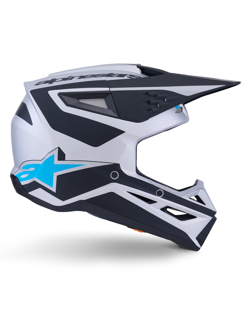 Alpinestars SM3 Heat Helmet -  Silver/Blue/Matte Black