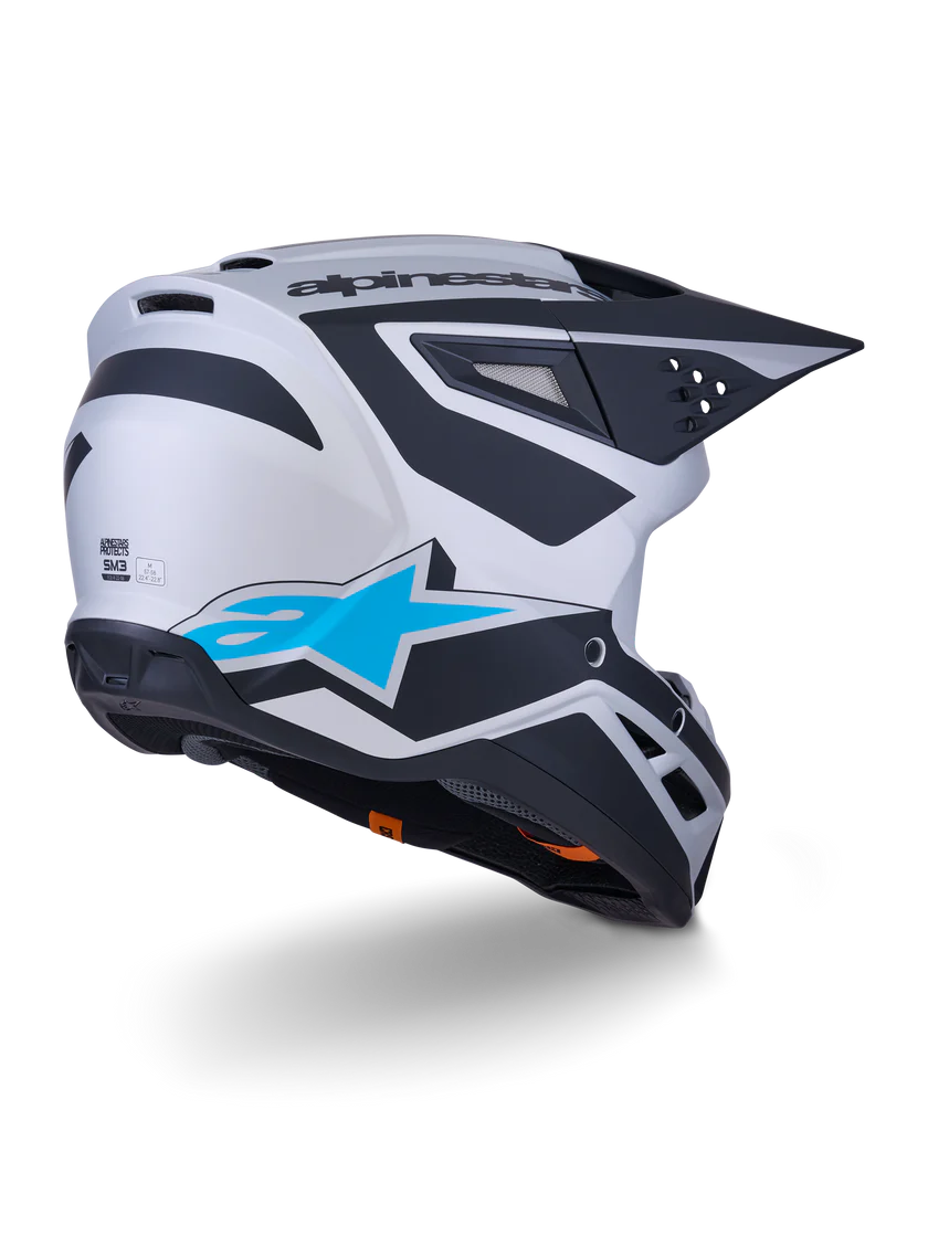 Alpinestars SM3 Heat Helmet -  Silver/Blue/Matte Black