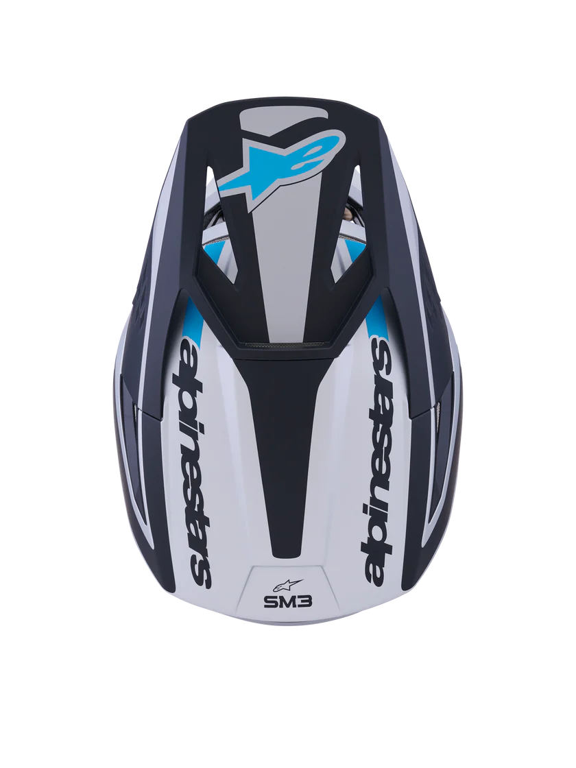 Alpinestars SM3 Heat Helmet -  Silver/Blue/Matte Black