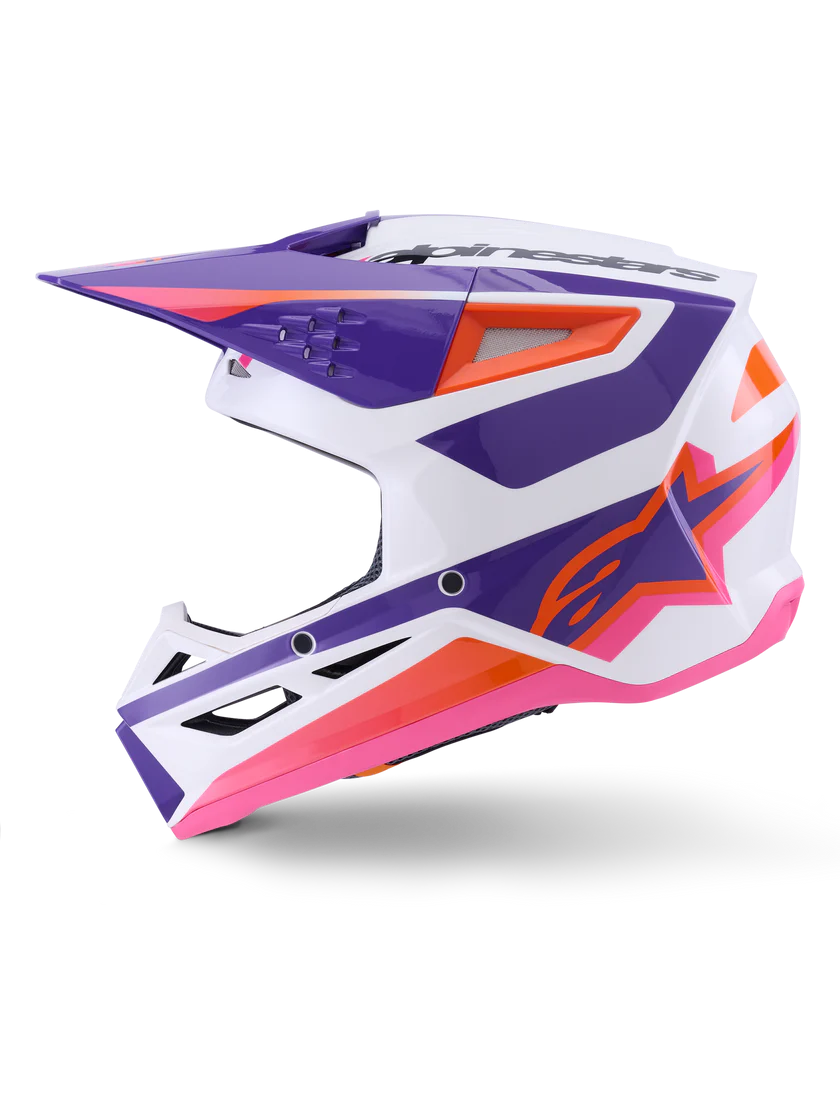 Alpinestars SM3 Heat Helmet - White/Purple/Pink Glossy