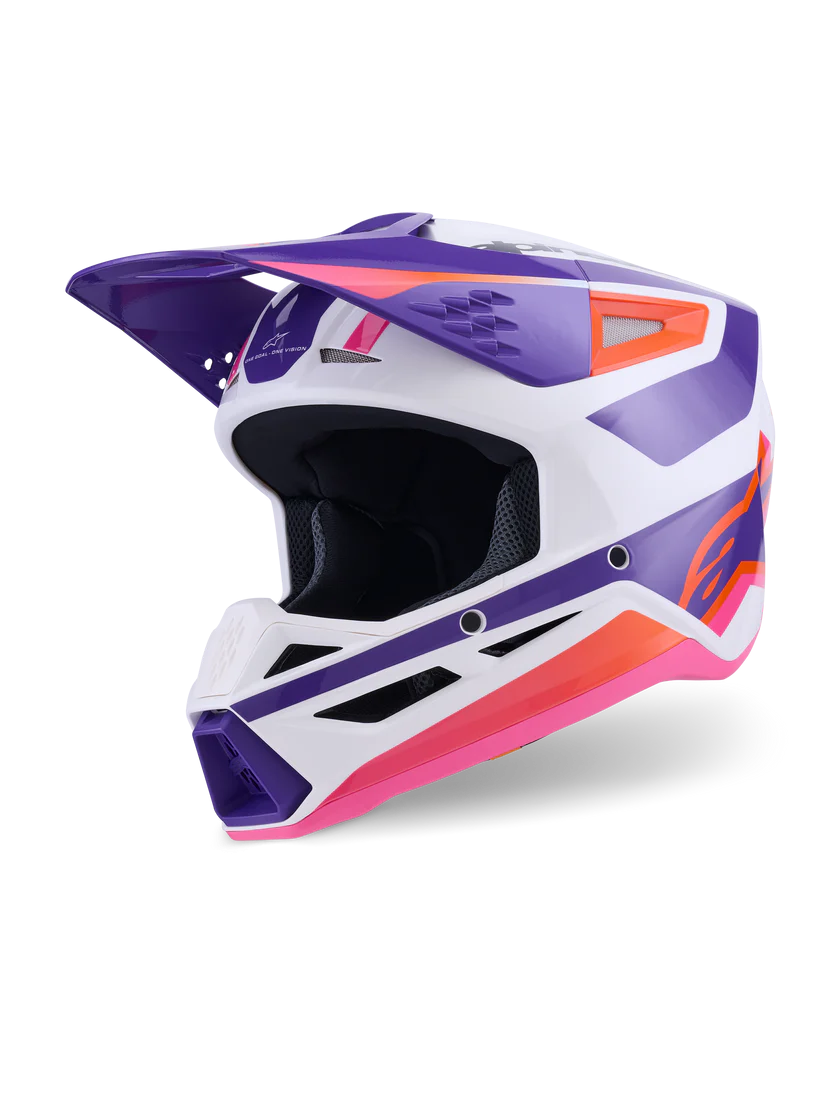 Alpinestars SM3 Heat Helmet - White/Purple/Pink Glossy