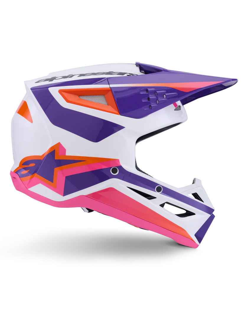 Alpinestars SM3 Heat Helmet - White/Purple/Pink Glossy