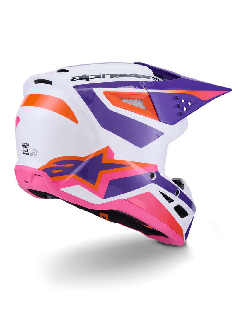 Alpinestars SM3 Heat Helmet - White/Purple/Pink Glossy