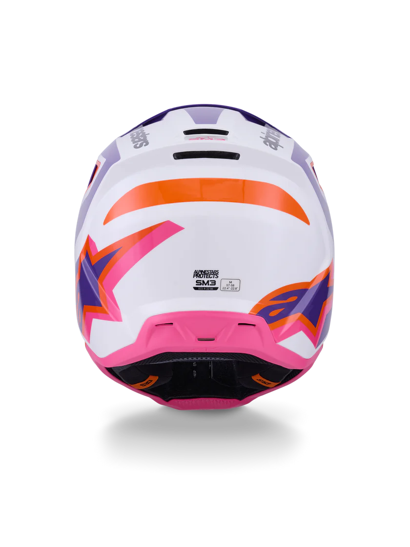 Alpinestars SM3 Heat Helmet - White/Purple/Pink Glossy