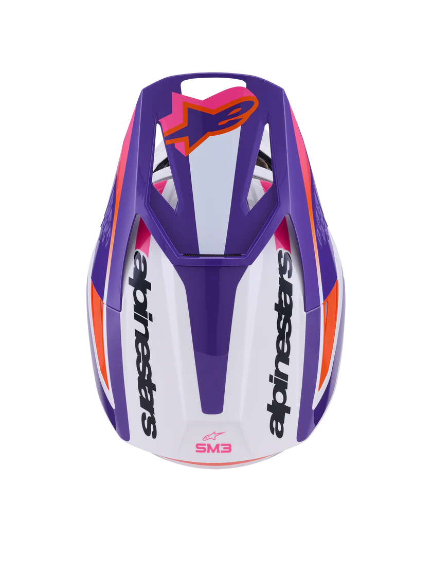 Alpinestars SM3 Heat Helmet - White/Purple/Pink Glossy