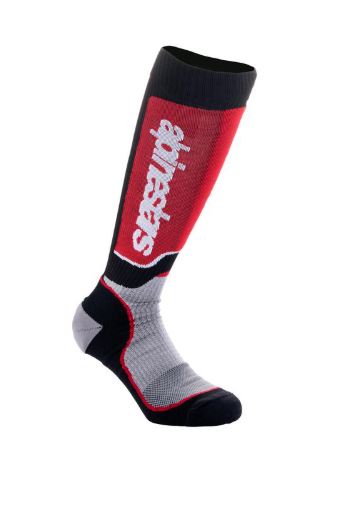Alpinestars Youth MX Plus Socks - Black / Grey / Red