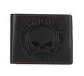 Harley-Davidson Mens Classic Leather Skull Passcase