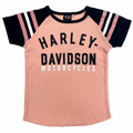 Harley-Davidson® Girls' H-D Raglan Short Sleeve Tee - Pink