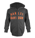 Harley-Davidson® Boys' French Terry Toddler Zip-Up Hooded Sweatshirt - Black