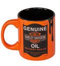 Harley-Davidson® Oil Can Bar & Shield Logo 18 oz. Ceramic Coffee Mug - Orange