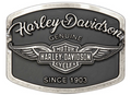Harley-Davidson® Women's B&S Genuine Wings Belt Buckle - Antique Nickle Finish