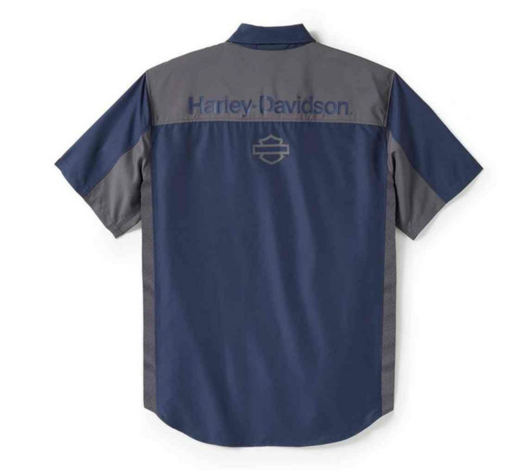 Harley-Davidson® Men's TECH Quick Dry Colorblock Short Sleeve Shirt 96385-25VM