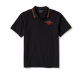 Men's Bar & Shield Solid Pique Polo - Harley Black