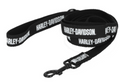 Harley-Davidson® Cotton Webbing H-D Text Pet Dog Leash w/Grab Handle – Black