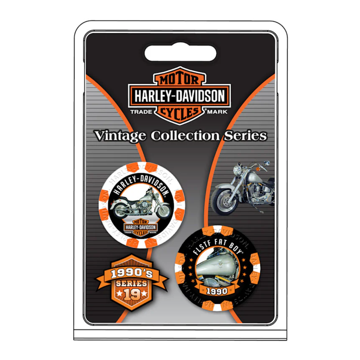 Harley-Davidson® Vintage Series 18 - 1990 FLSTF FatBoy® Collectible Poker Chips