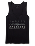 Women's Bling H-D® Slow Burn Notch Neck Tank - Harley Black