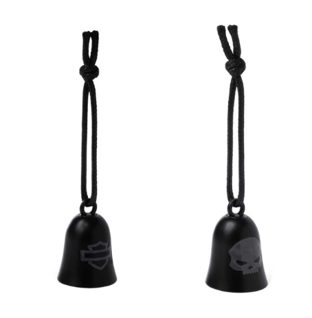 Harley-Davidson® HD Black Matte Skull With Bar & Shield Ride Bell, Black