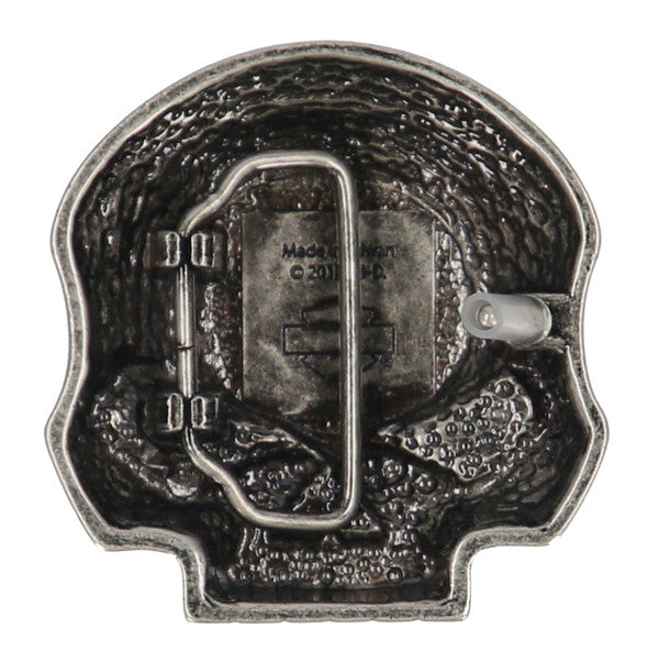 Men's Willie G Skull Logo Belt Buckle, Antique Nickel Finish