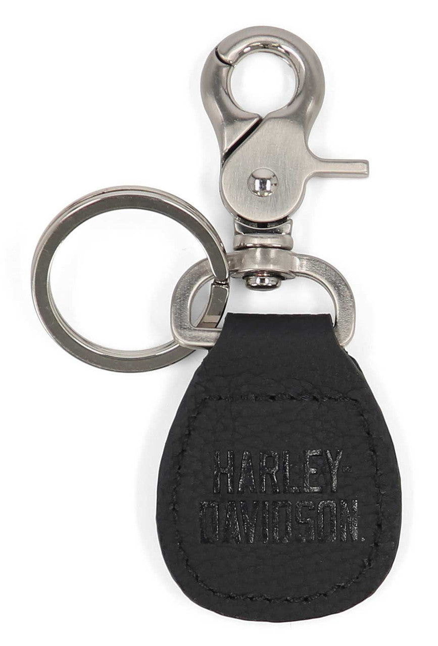 Willie G Skull Medallion Genuine Leather Key Fob